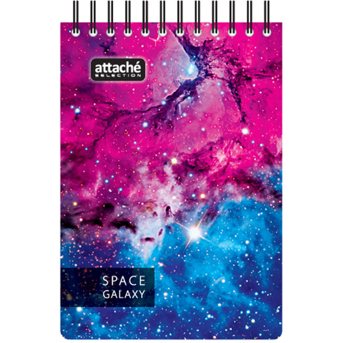 Блокнот Attache Selection Блокнот 120л, А6, Space Galaxy, 107х152мм, 70км, цветной, в асс