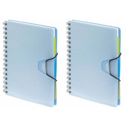 Attache Ежедневник недатированный Bright Colours, А5, 136 листов, голубой, 2 шт