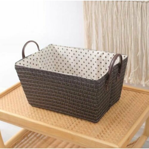 Корзина BOTTONCINI плетеная для хранения вещей игрушек коричневая 20 л 1198₽
