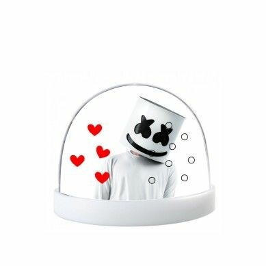 Водяной шар Marshmello, Маршмэллоу №3, Блестки-сердечки