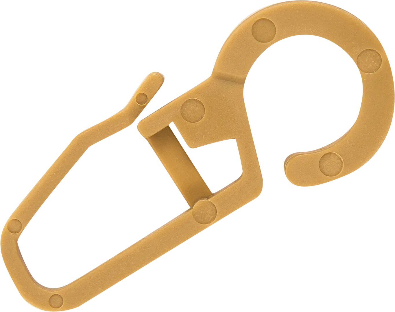 фото Крючок на кольцо для штор на штанговый карниз 2 см цвет бежевый 20 шт.