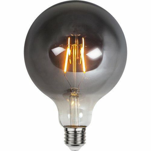 Декоративная светодиодная лампа Star Trading Е27, 9,5 х 13,8 см, дымчатый, теплый белый