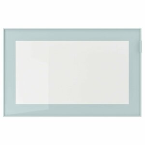 Стеклянная дверь, серо-синий светлый/прозрачное стекло, 60x38 см. 204.887.78