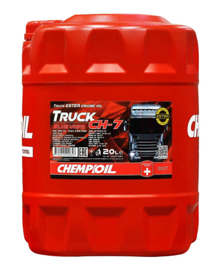 10W-40 CH-7 TRUCK Blue CK-4/ CJ-4, E6/ E9 20л (синт. мотор. масло) HCV — CH9107-20