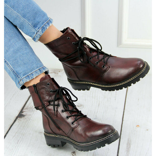 фото Ботинки remonte dorndorf, размер 44, бордовый