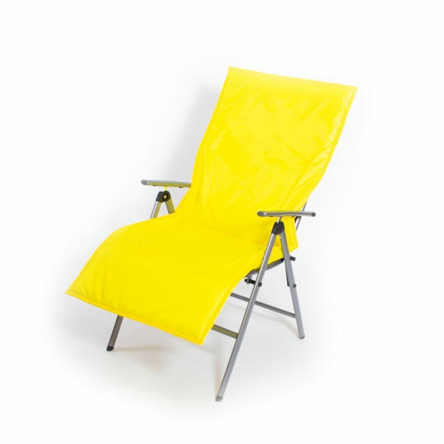 Матрас для садовой мебели, качелей, кресла 60х140 см защита от влаги, желтый