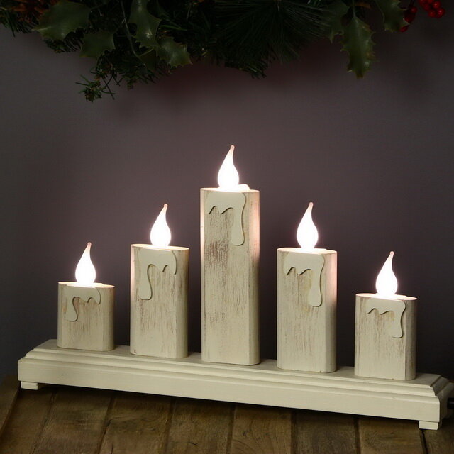 Sigro Светильник-горка Сияющие свечи 37*22 см, 5 свечей 52 10100