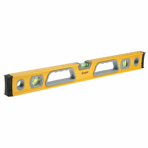 Уровень алюминиевый магнитный фрезерованный эргономичные ручки 3 глазка 600 мм 1303₽