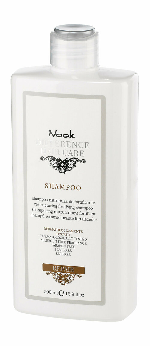 Восстанавливающий укрепляющий шампунь для сухих и поврежденных волос Nook Difference Hair Care Repair Shampoo
