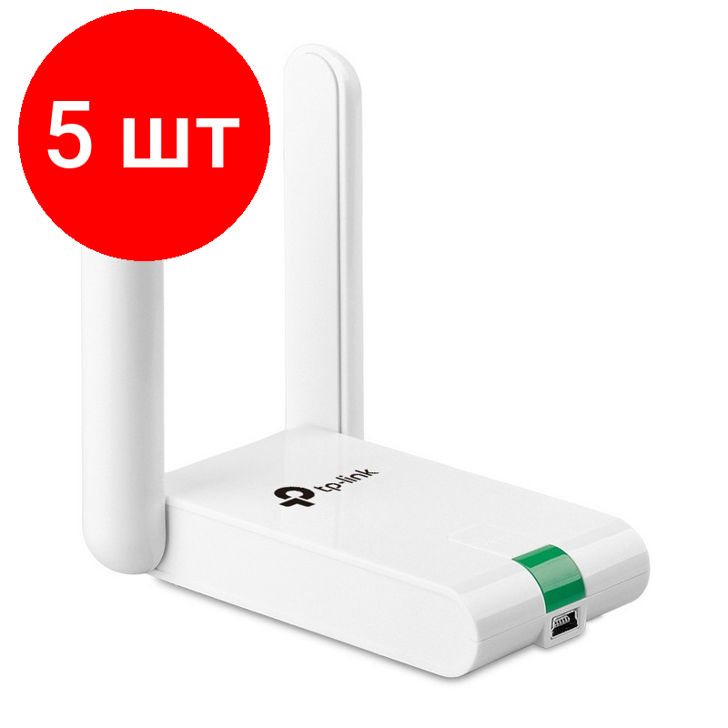 Комплект 5 штук, Сетевой адаптер WiFi TP-Link TL-WN822N