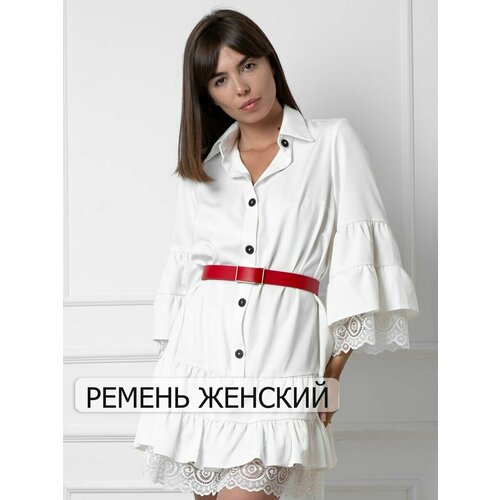 фото Ремень , размер 105, красный нет бренда