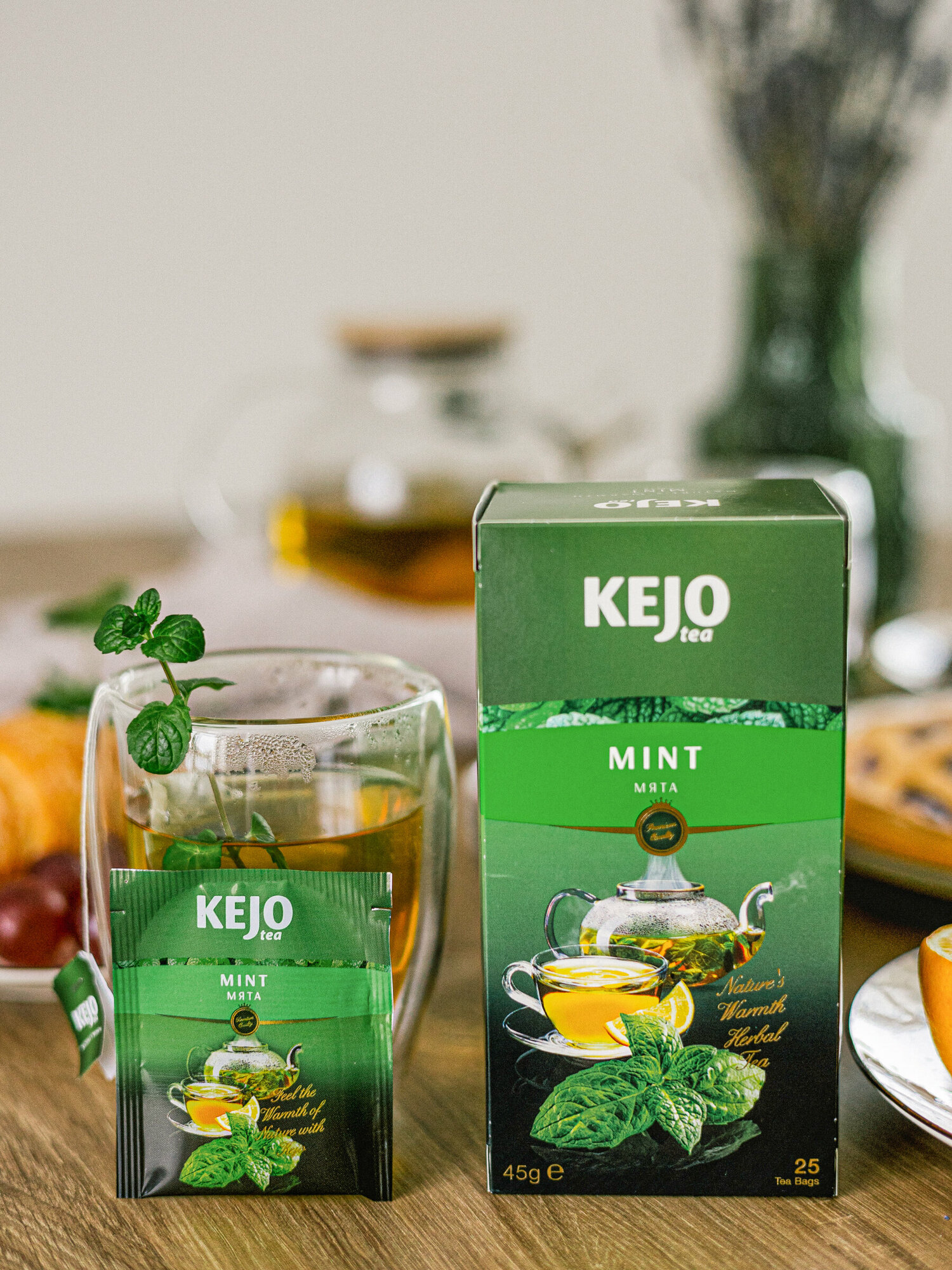 Мята KEJOfoods MINT в пакетиках 25*1,8гр картон - фотография № 11