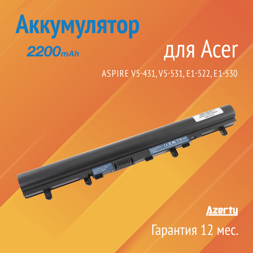 Аккумулятор AL12A32 для Acer Aspire V5-431 / V5-531 / E1-522 / E1-530 / E1-570 (AL12A72, 4ICR17/65, AL12A31) 2200mAh аккумулятор для ноутбука acer al12a32 b053r015 0002 tz41r1122