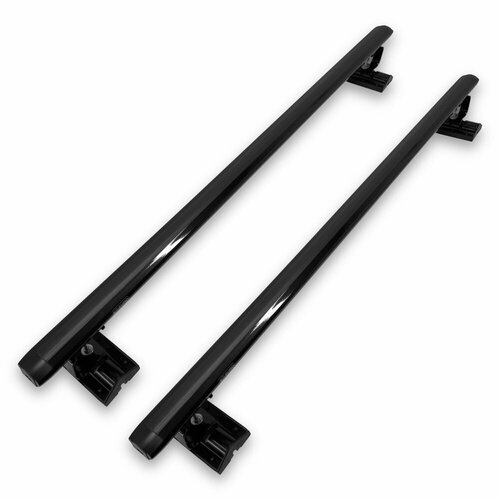 Багажник Евродеталь Suzuki Kizashi седан 4д 2010-2023 - Аэродинамические Черные перекладины - 125 см - Без замка