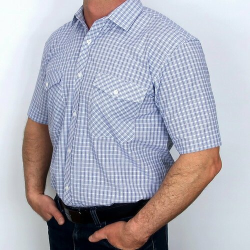 фото Рубашка , размер l, голубой alexander matin