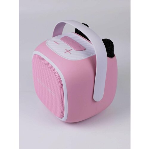 Беспроводная bluetooth колонка Портативная колонка Мини колонка 2 микрофона LED подсветка Музыкальная колонка караоке Розовый 599000₽