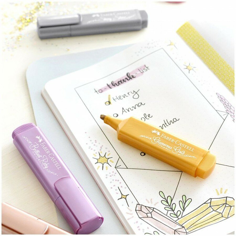 Текстовыдель Faber-Castell "TL 46" рубиновый металлик (154691) - фото №8