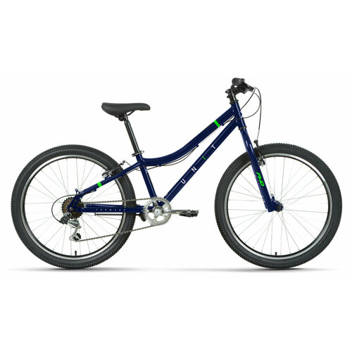 Подростковый велосипед Forward Unit 24 1.0 (2023) 12 Сине-зеленый (125-140 см) велосипед forward twister 24 2 0 disc 2021 12