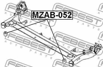 С/блок задней балки, MZAB052 FEBEST MZAB-052