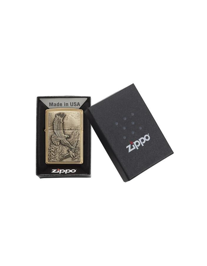 Zippo 20854 Eagles Brushed Brass зажигалка