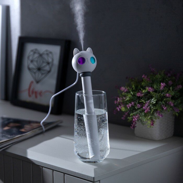фото Увлажнитель воздуха "Кот" HM-22, ультразвуковой, погружной, портативный, USB, белый