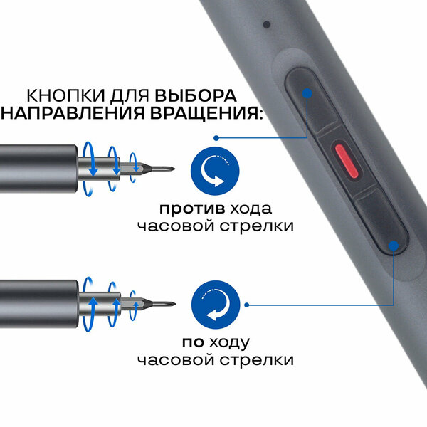 Отвертка аккумуляторная электрическая Creation Space для очков, телефона iPhone и Android, ноутбука и других точных работ, с 20 битами