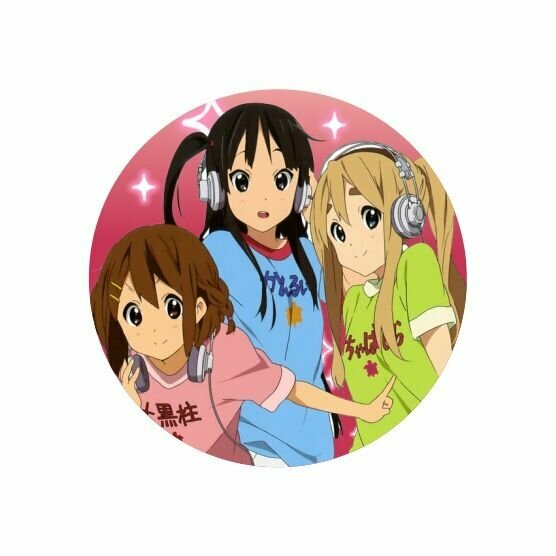 Магнит аниме k-on круглый металлический 37 м