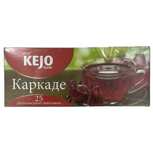 KEJOfoods Чай цветочный Каркаде, 25 пакетиков
