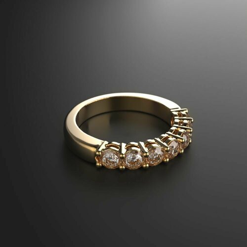 Кольцо обручальное Constantine Filatov кольцо-дорожка с бриллиантами, желтое золото, 585 проба, бриллиант, размер 15, желтый