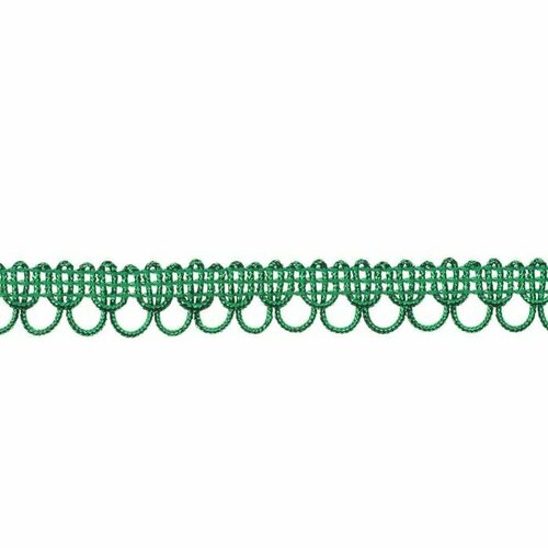 Тесьма Фестоны зеленый 1,5 см намотка 25 метров (комплект из 3 шт)