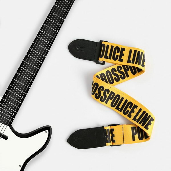 Ремень для гитары Police, 60-117 x 5 см, желтый