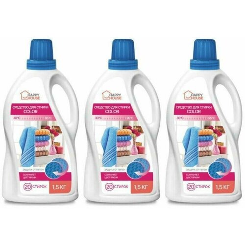 Romax Средство для стирки Happy House Color 15 кг 3 шт 1513₽
