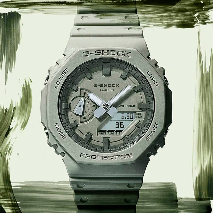 Наручные часы CASIO G-Shock, зеленый, хаки — фото 1