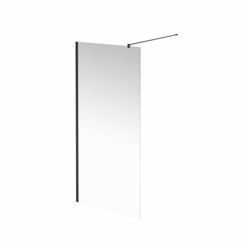 VE.90. WI. BLK. M Душевая перегородка VETRO, 90х195, матовый черный Цена за 1 шт.