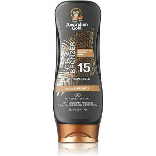 Солнцезащитный лосьон с бронзированием Lotion Sunscreen with Instant Bronzer SPF15 Australian Gold солнцезащитный лосьон с бронзированием lotion sunscreen with instant bronzer spf 30 australian gold