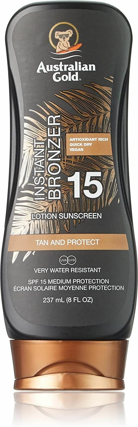 Солнцезащитный лосьон с бронзированием Lotion Sunscreen with Instant Bronzer SPF15 Australian Gold