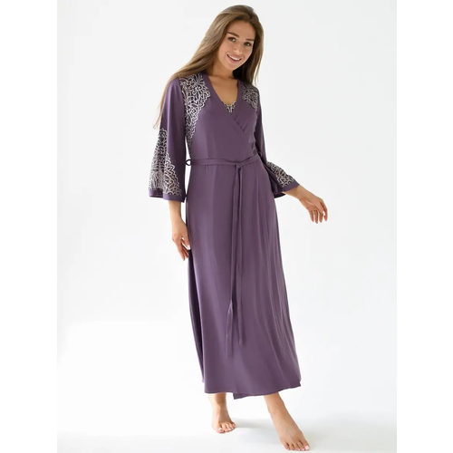 Пеньюар Текстильный Край, размер 58, фиолетовый
