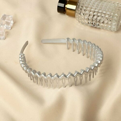 Ободок для волос Шейла волна длинные зубчики, 2.5 см, серебро золото, 12 шт. комод имидж 404 дуб золотистый