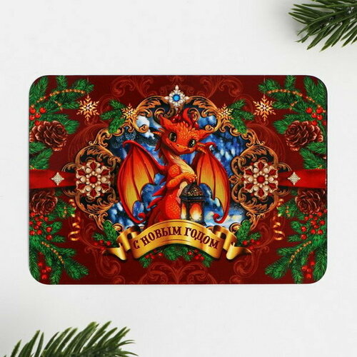 Календарь карманный С новым годом красный дракон, 7 x 10 см, 10 шт.