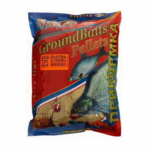 фото Прикормка fish.ka лещ-плотва клубника, 1 кг fishka
