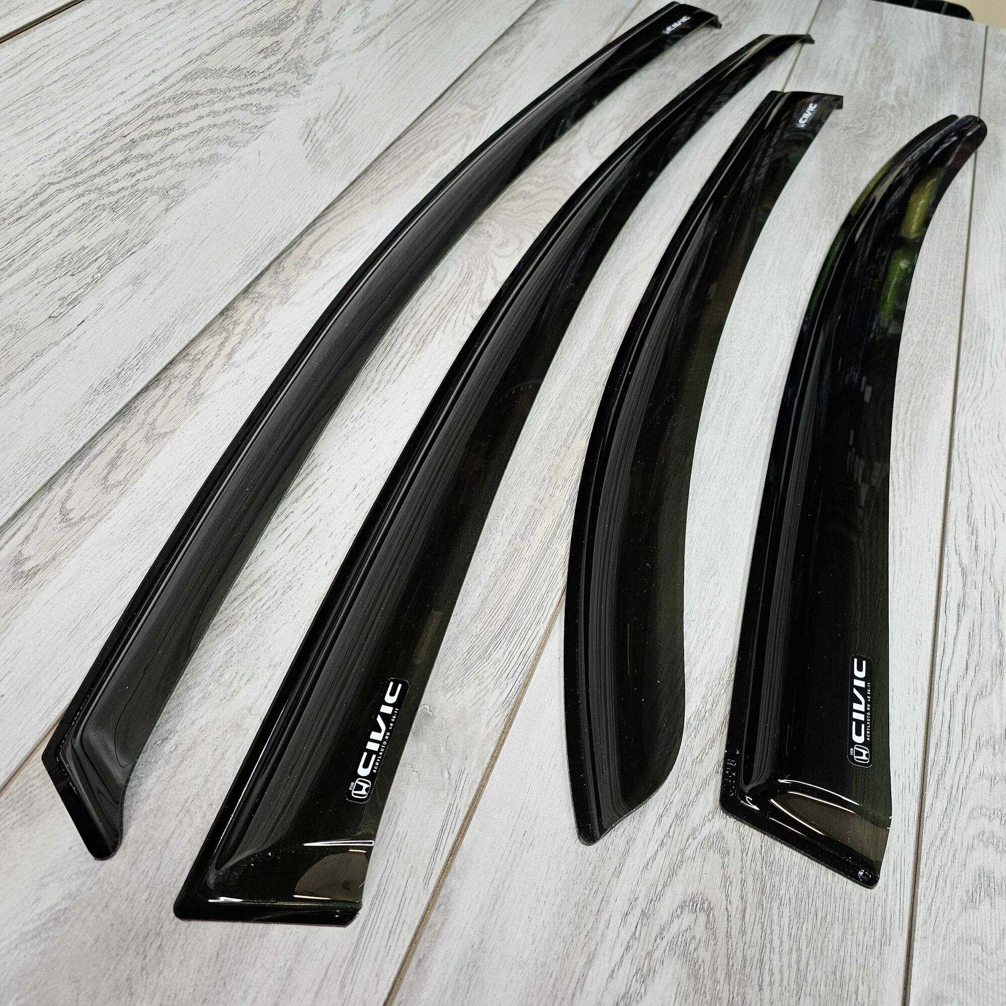 Дефлекторы (ветровики) окон для Honda Civic 8 2006-2012 седан (Хонда Цивик)
