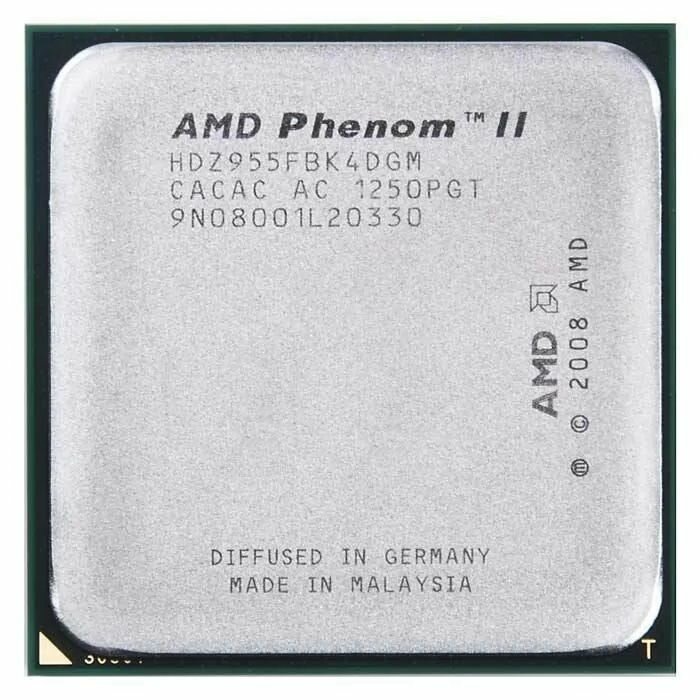 Процессор AMD Phenom II X4 955 (3,2 ГГц, AM3, 2 Мб, 4 ядра)