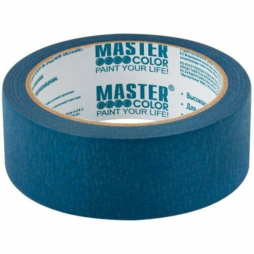 Лента малярная бумажная синяя термостойкость до 100 град C УФ-стойкость до 14 дней 36 мм х 25 м РОС 30-6113 620₽