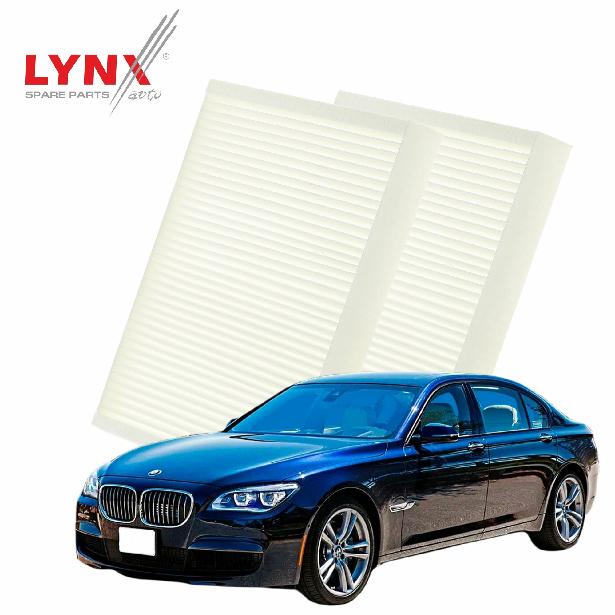 Фильтр салонный BMW 7-Series (5) / БМВ 7 серии 2008 2009 2010 2011 2012 2013 2014 2015 / 1шт LYNXauto