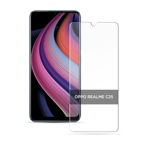 Противоударное защитное стекло на Realme C25/C25s / Реалми С25 без рамки силиконовый чехол на realme c25 реалми c25 венера