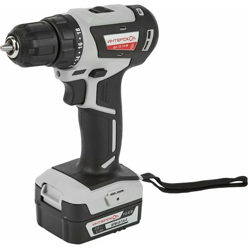 Дрель-шуруповерт аккумуляторная бесщеточная Интерскол ДА-10144В минимакс 144 В Li-ion 2х2 Ач 2498500₽