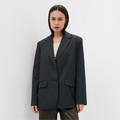 Пиджак MIST, размер S/M, серый пиджак mist удлиненный силуэт свободный подкладка размер 40 бежевый