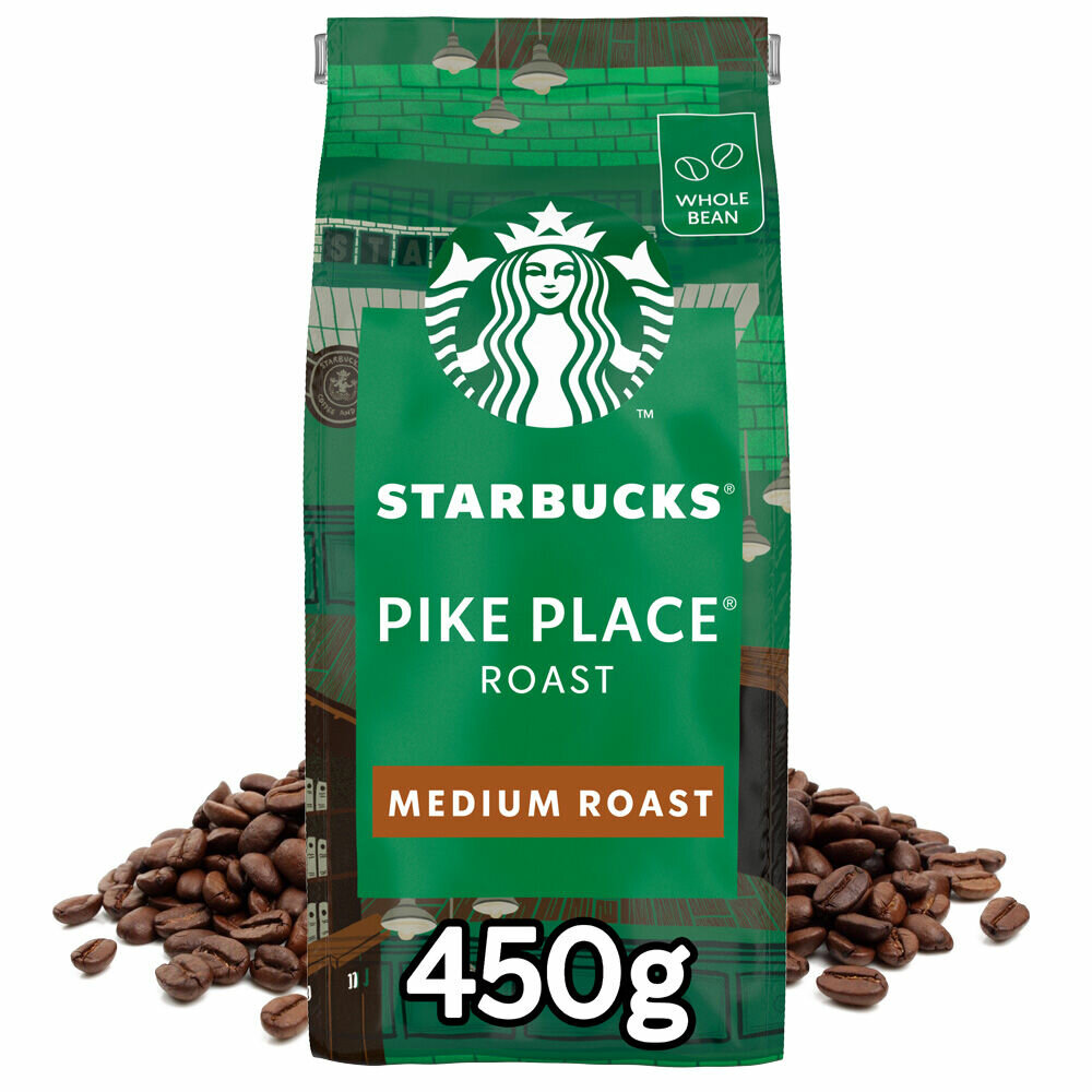 Кофе в зёрнах Starbucks Pike Place Roast, средняя обжарка, 450 г