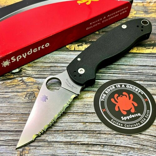 Нож складной Spyderco SC223GS Para-Military 3, Serrated Blade