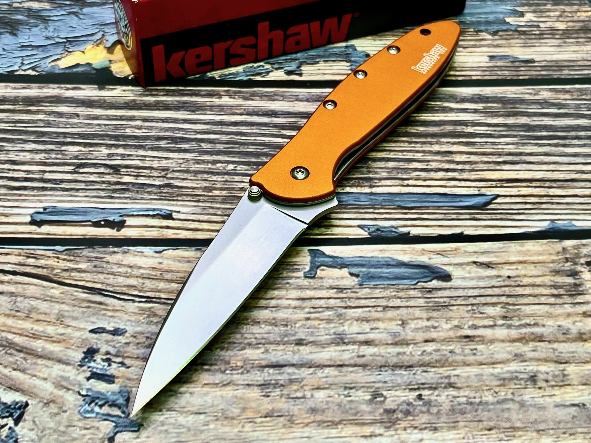 Нож складной Kershaw Leek, Orange Handle